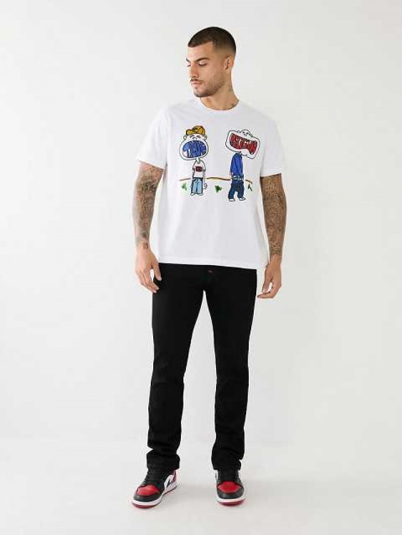 True Religion Relaxed True Boy T-shirt Herr Vita | EYK528740