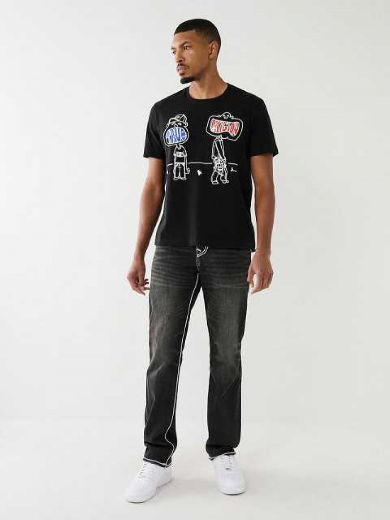 True Religion Relaxed True Boy T-shirt Herr Svarta | YRO418305