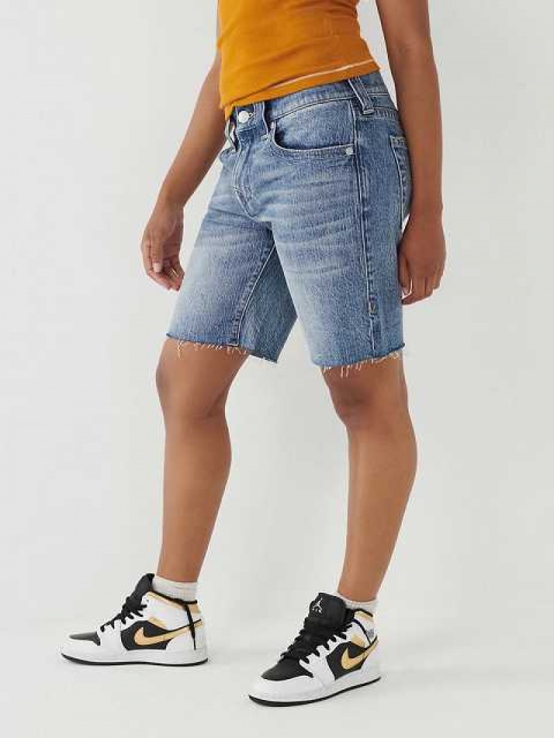 True Religion Ricki Relaxed Shorts Dam Blå | BGW154327