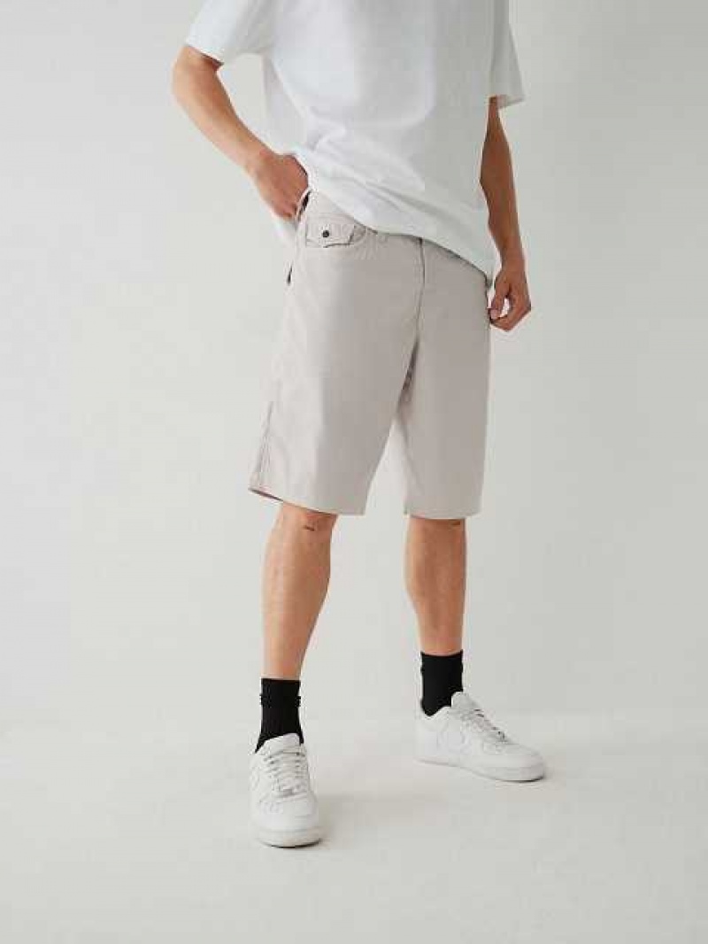 True Religion Ricky Board Shorts Herr Grå Vita | DGI739061