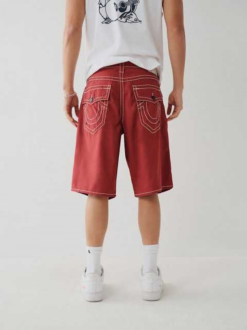 True Religion Ricky Board Shorts Herr Röda | BDX216489