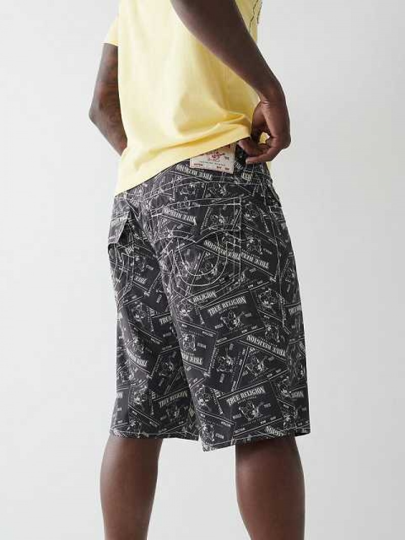 True Religion Ricky Board Shorts Herr Svarta | KQX403821