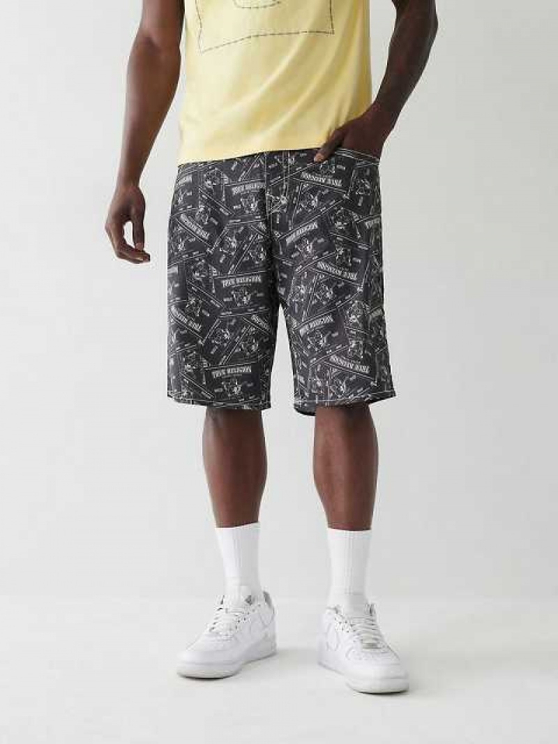 True Religion Ricky Board Shorts Herr Svarta | KQX403821