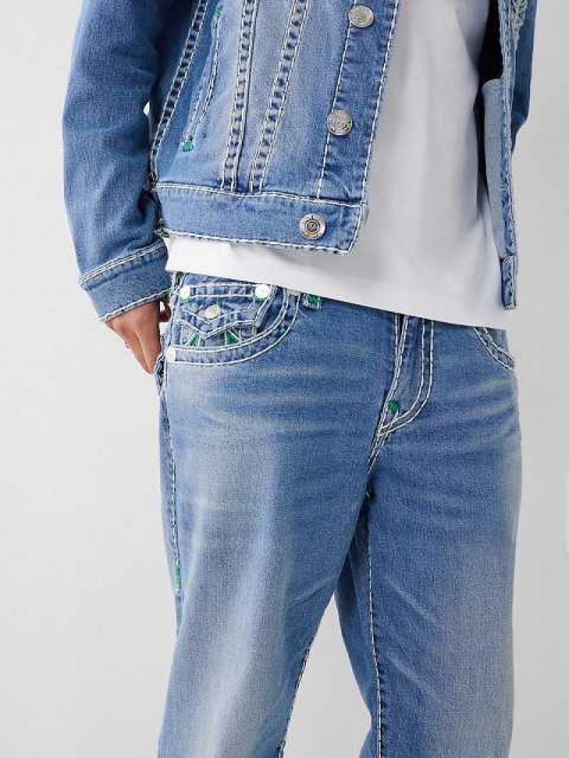 True Religion Ricky Double Raised Hs Straight Jeans Herr Tvätt | NGZ975826