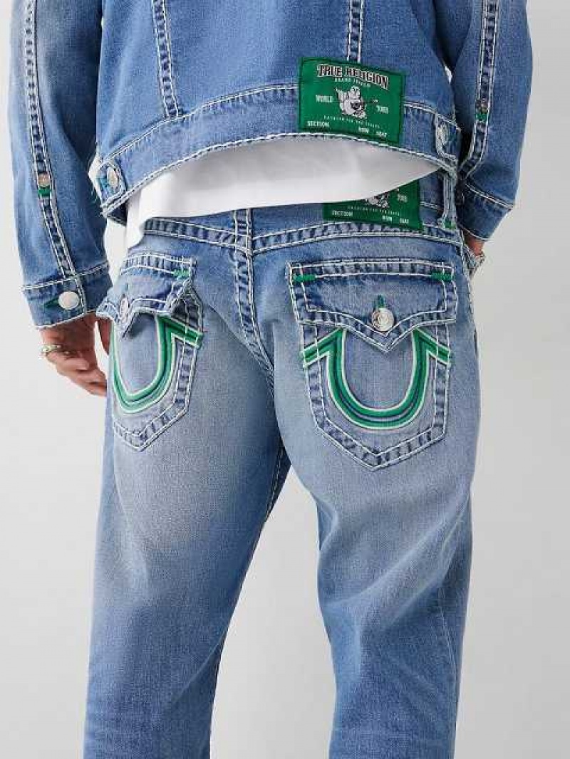 True Religion Ricky Double Raised Hs Straight Jeans Herr Tvätt | NGZ975826