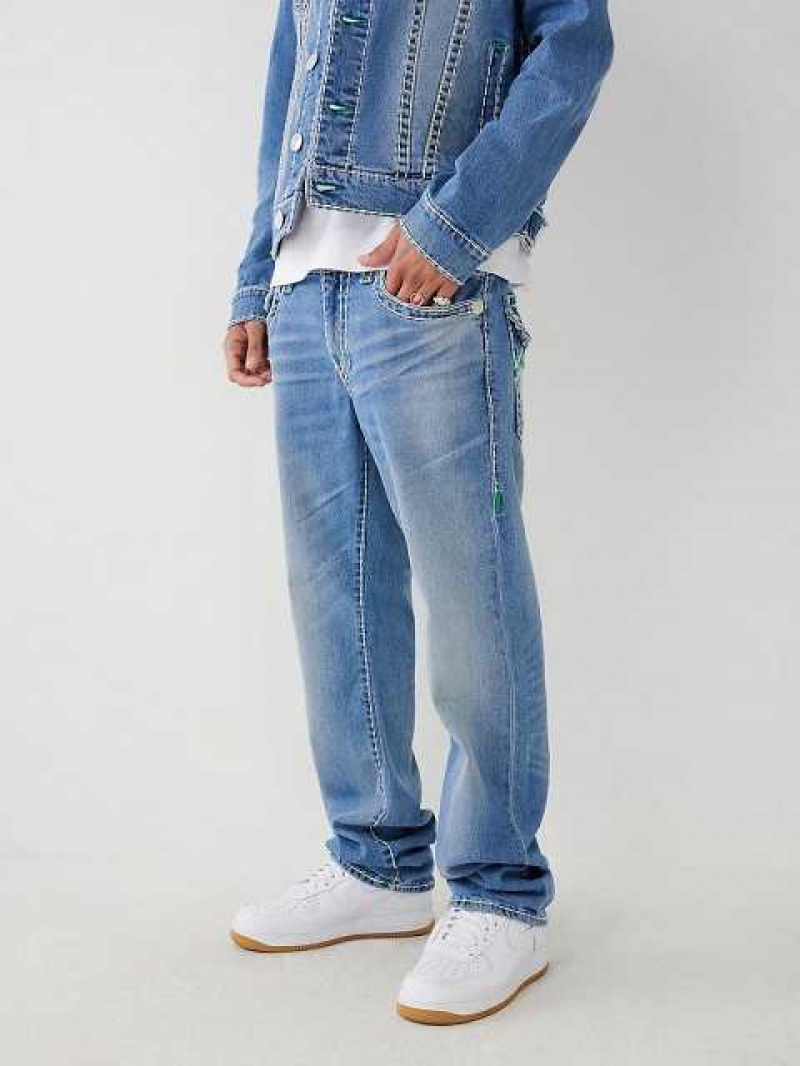 True Religion Ricky Double Raised Hs Straight Jeans Herr Tvätt | VTD685109