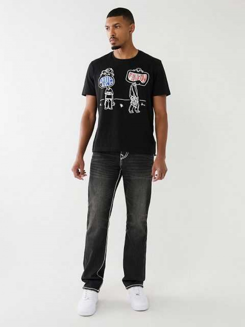 True Religion Ricky Rope Stitch Straight Jeans Herr Grå Tvätt | VPE510789