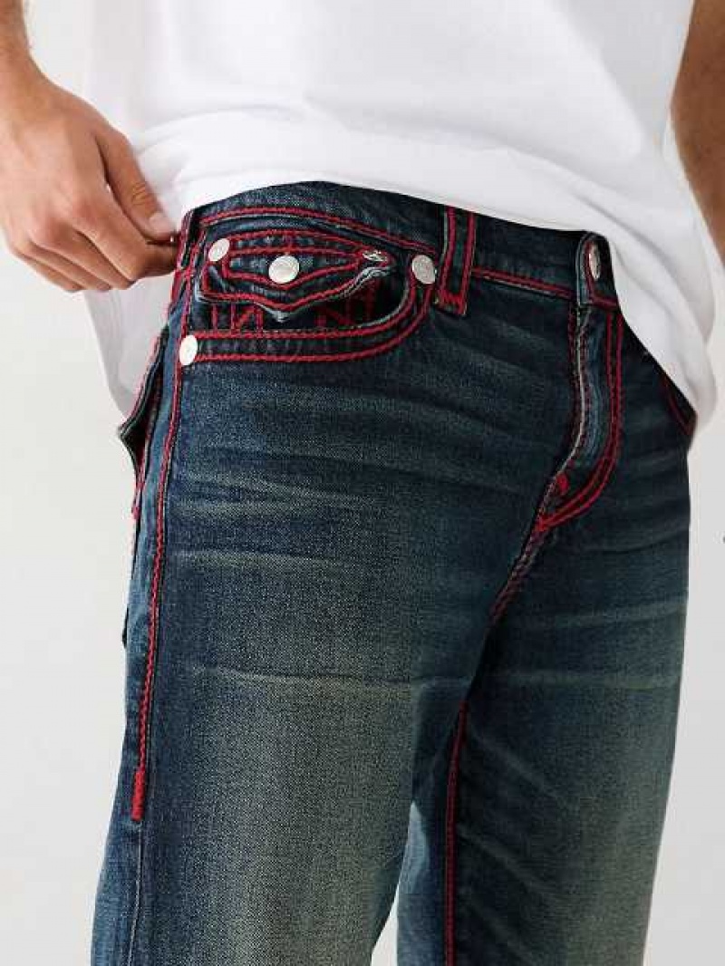 True Religion Ricky Rope Stitch Straight Jeans Herr Mörktvätt | DFI132709