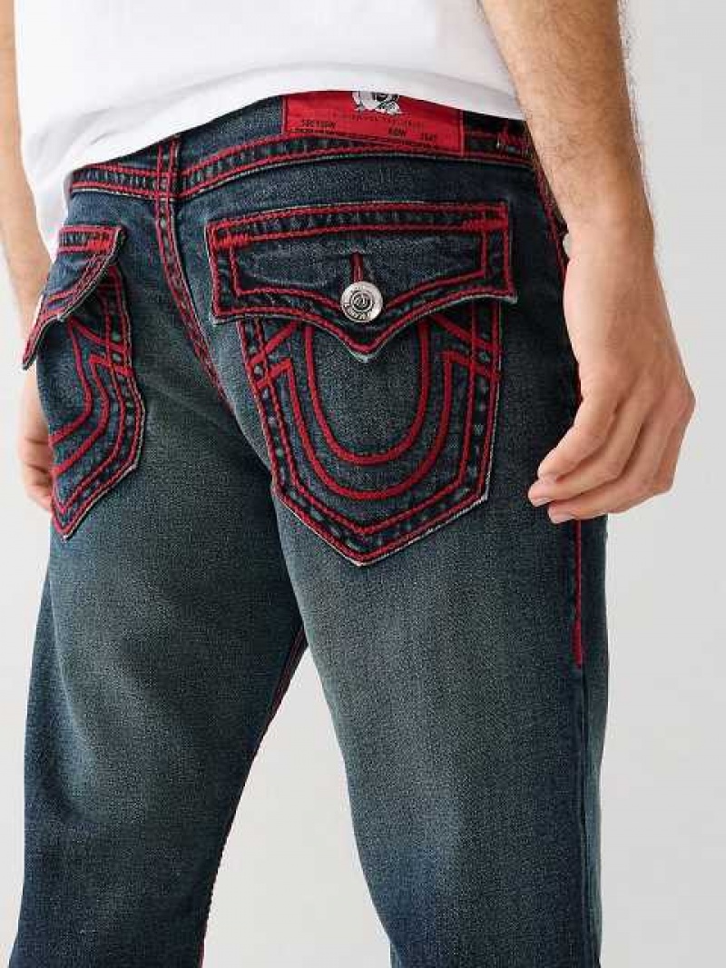 True Religion Ricky Rope Stitch Straight Jeans Herr Mörktvätt | DFI132709