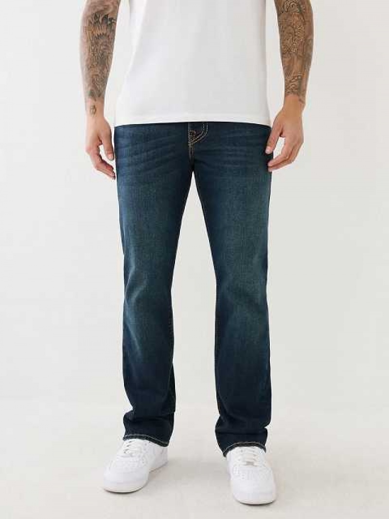 True Religion Ricky Stitch Straight Jeans Herr Mörktvätt | EYZ603429