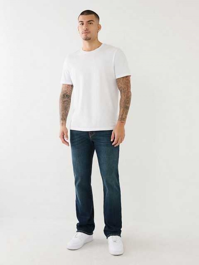 True Religion Ricky Stitch Straight Jeans Herr Mörktvätt | EYZ603429