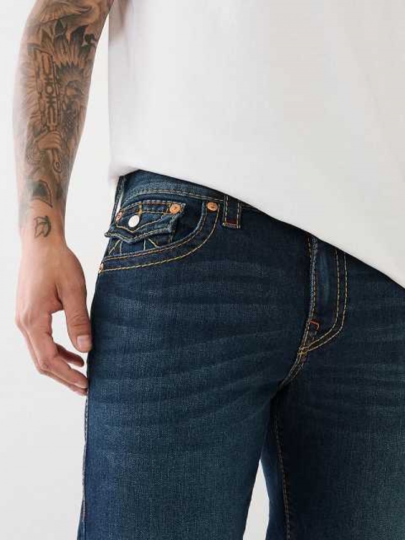 True Religion Ricky Stitch Straight Jeans Herr Mörktvätt | EYZ603429