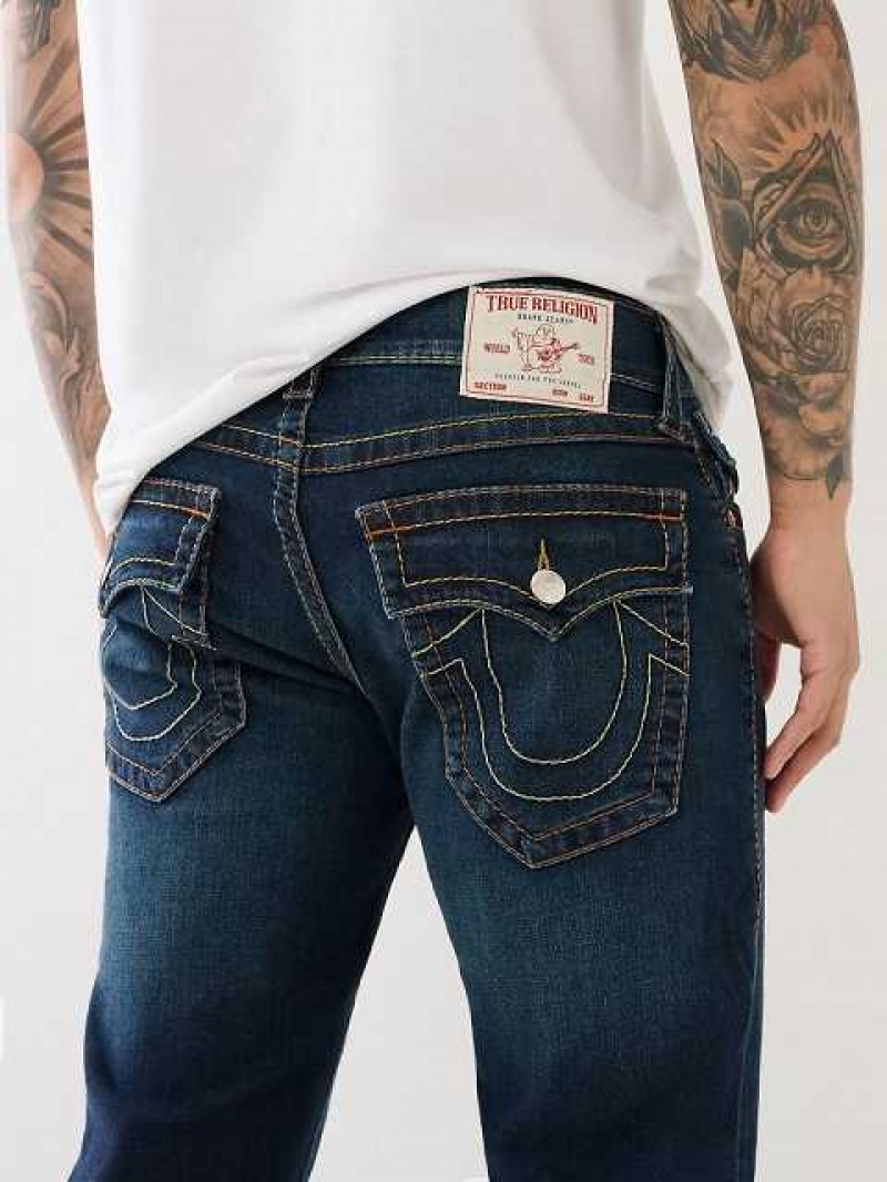 True Religion Ricky Stitch Straight Jeans Herr Mörktvätt | EYZ603429