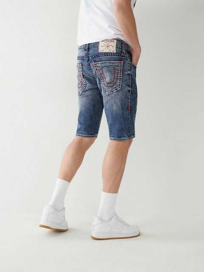 True Religion Ricky Stitch Straight Jeans Herr Blå | SJZ374980