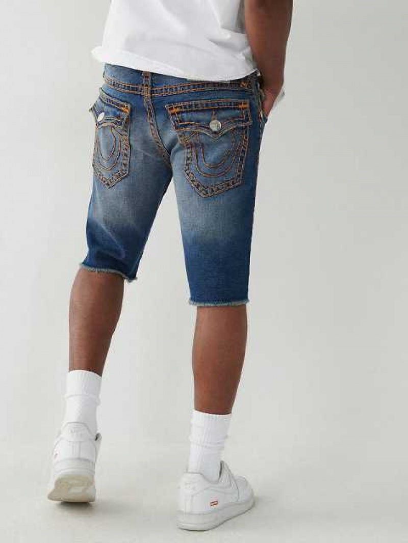 True Religion Ricky Stitch Straight Jeans Herr Blå | GLX548190