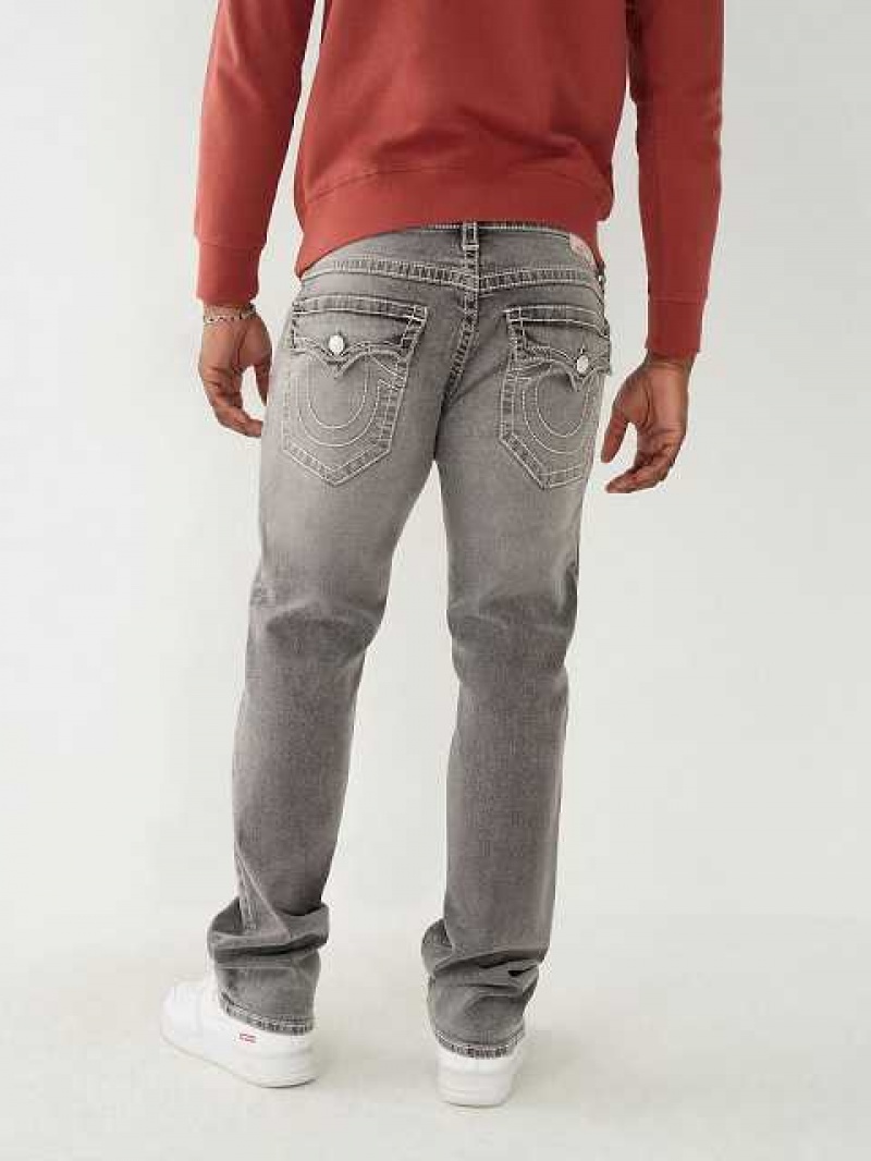 True Religion Ricky Stitch Straight Jeans Herr Grå Tvätt | YJH150497