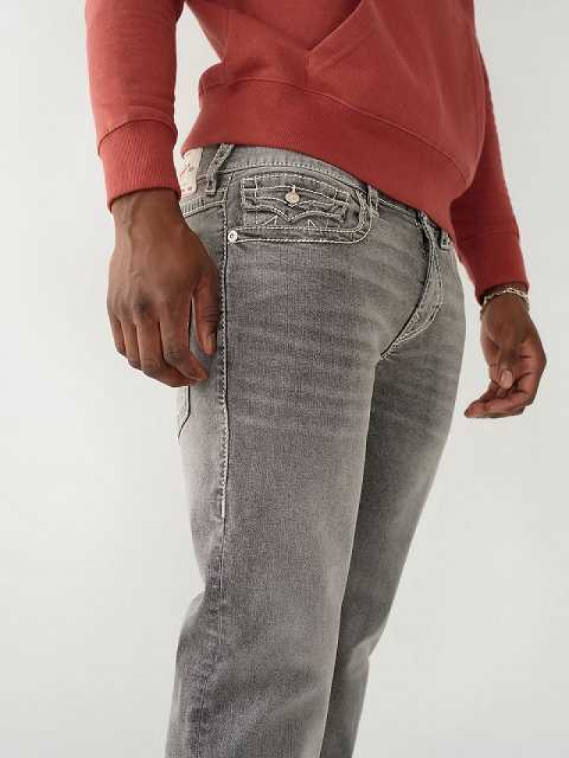 True Religion Ricky Stitch Straight Jeans Herr Grå Tvätt | YJH150497