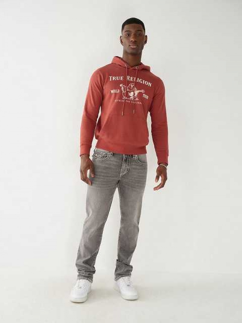 True Religion Ricky Stitch Straight Jeans Herr Grå Tvätt | YJH150497