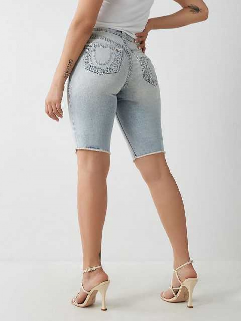 True Religion Riley Super T Stitch Knee Shorts Dam Ljustvätt | TYM351786