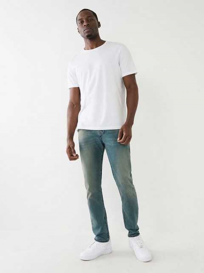 True Religion Rocco Big T Flap 32” Skinny Jeans Herr Blå | AIJ817023