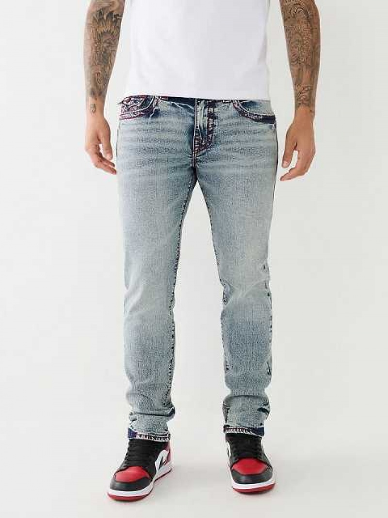 True Religion Rocco Big T Stitch Skinny Jeans Herr Ljusblå | IZS150847