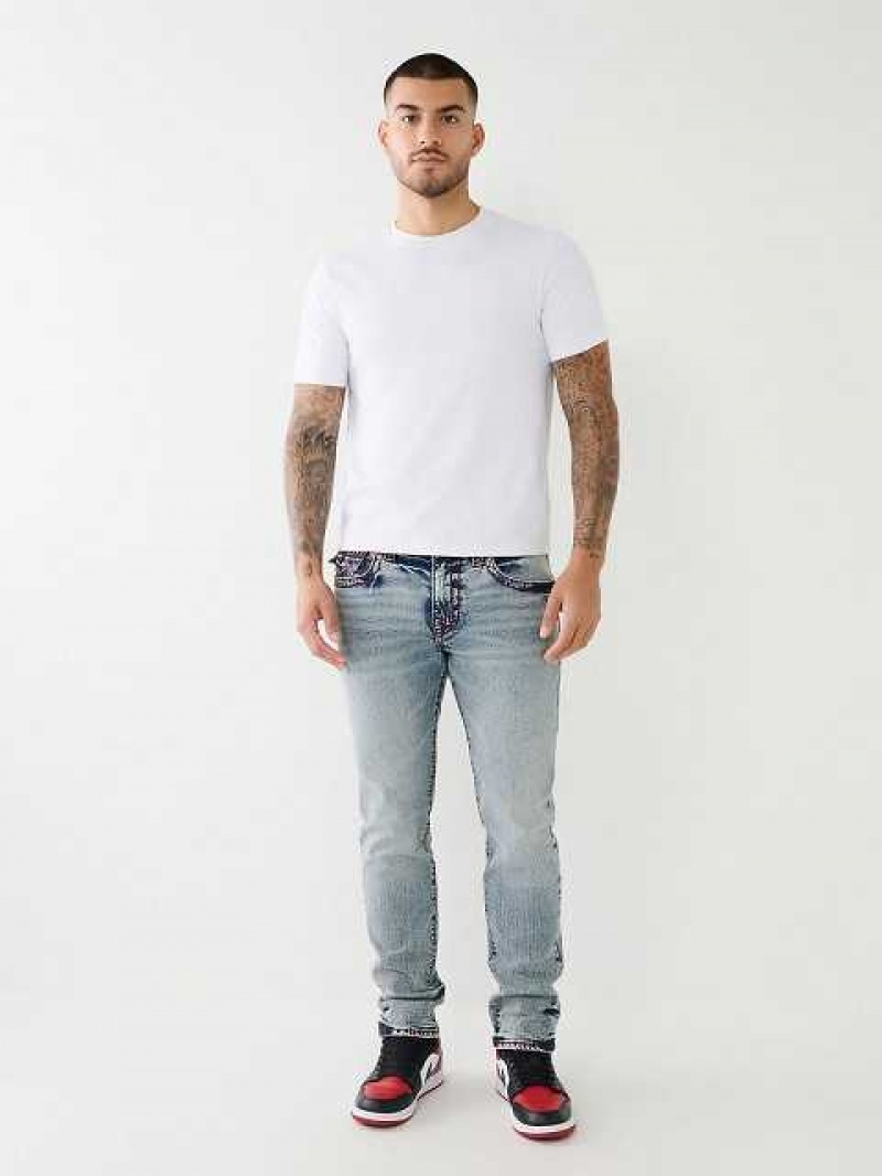 True Religion Rocco Big T Stitch Skinny Jeans Herr Ljusblå | IZS150847