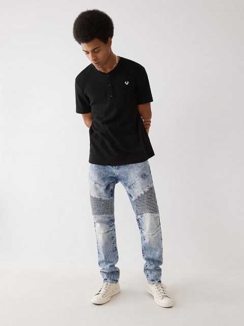 True Religion Rocco Moto Renegade Skinny Jeans Herr Blå | HVT028531