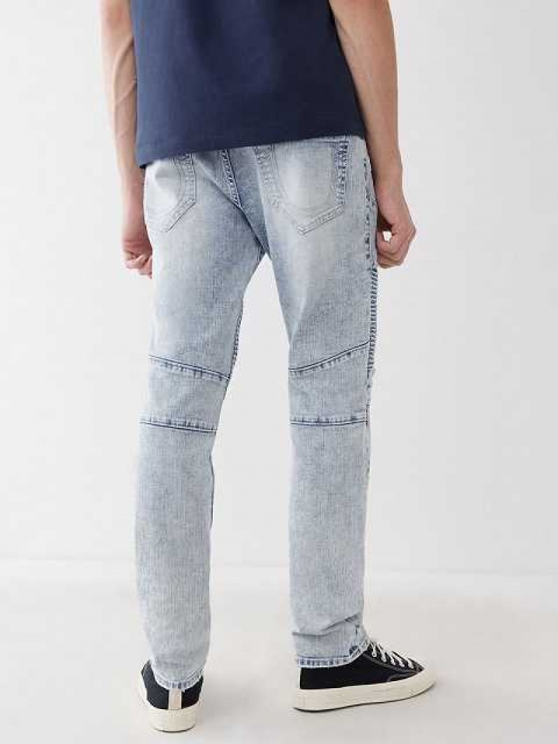 True Religion Rocco Moto Renegade Skinny Jeans Herr Ljusblå | MRI543918