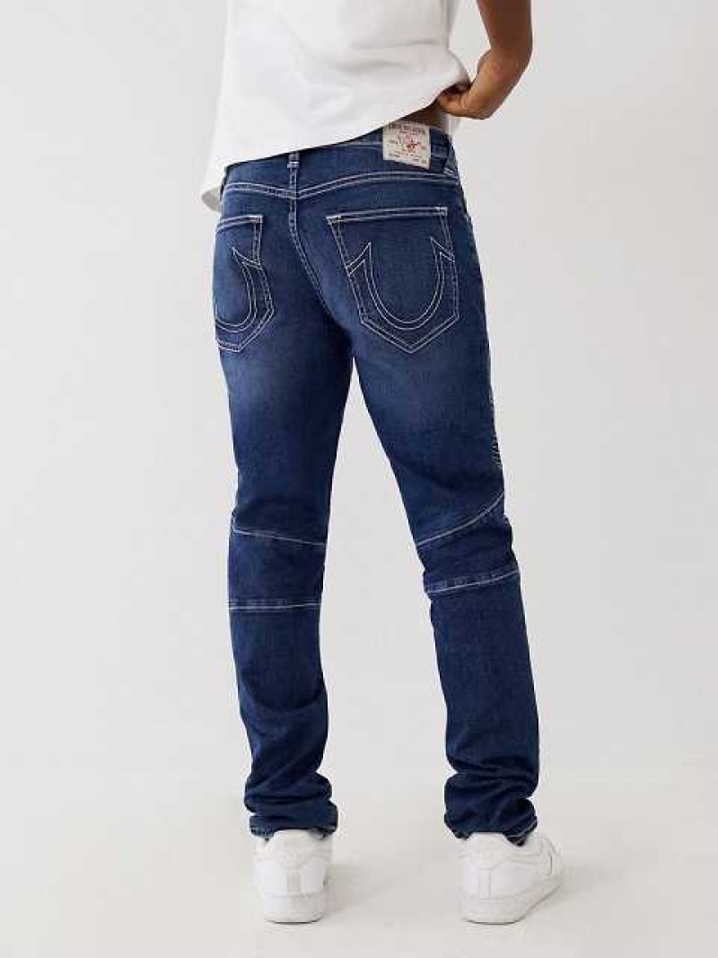 True Religion Rocco Moto Stitch Skinny Jeans Herr Mörktvätt | VRM203594