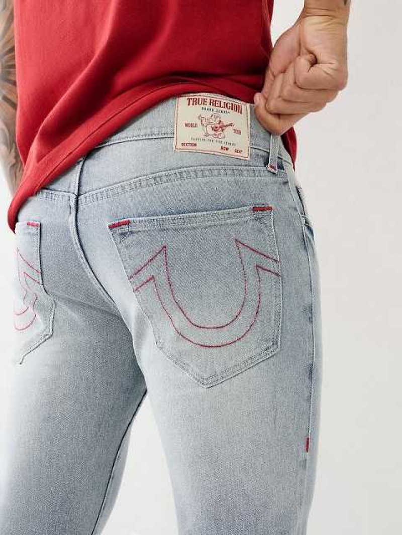 True Religion Rocco Single Needle Skinny Jeans Herr Ljusblå | AMB065928