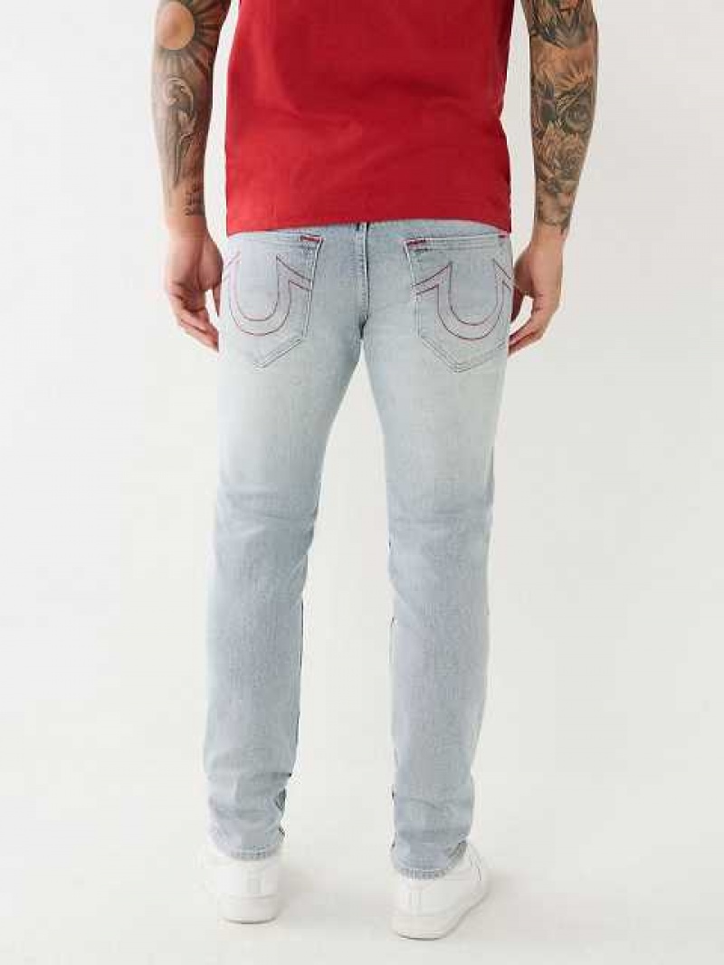 True Religion Rocco Single Needle Skinny Jeans Herr Ljusblå | AMB065928