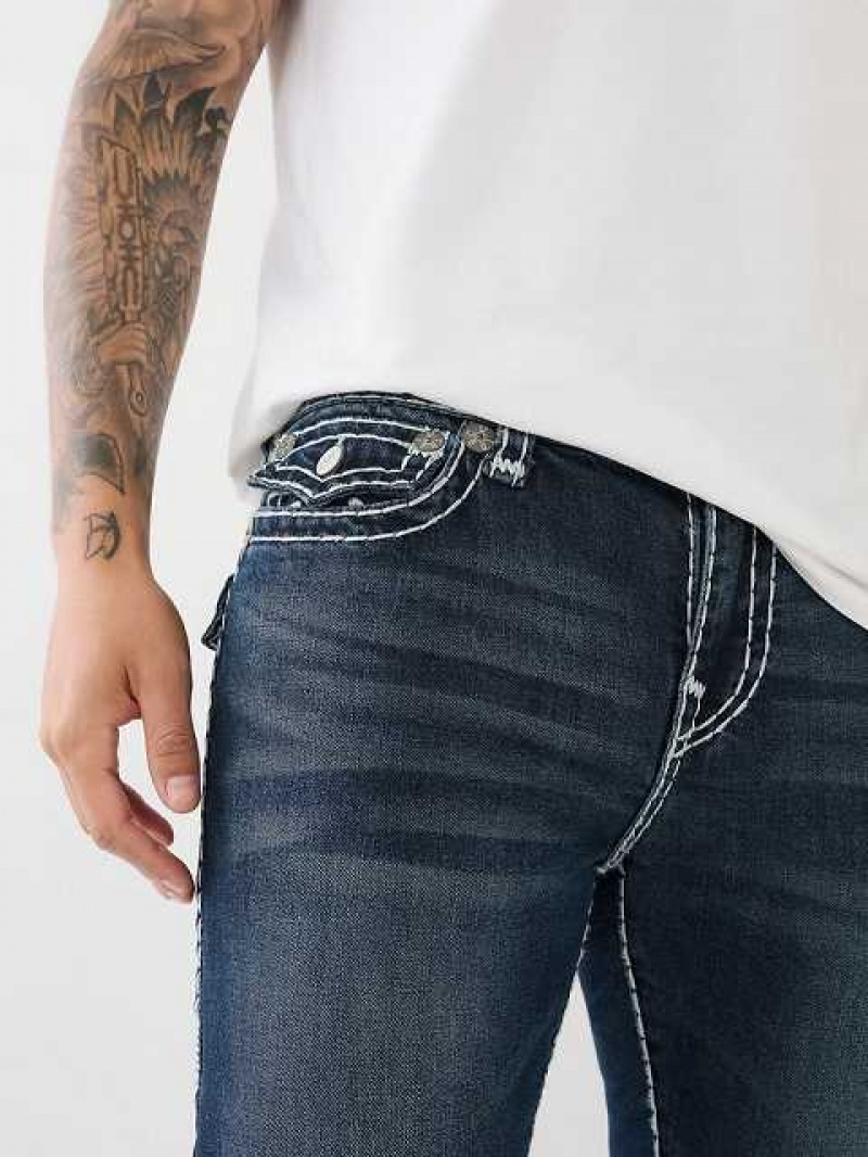 True Religion Rocco Stacked Super T Skinny Jeans Herr Turkos Mörktvätt | FNU568327