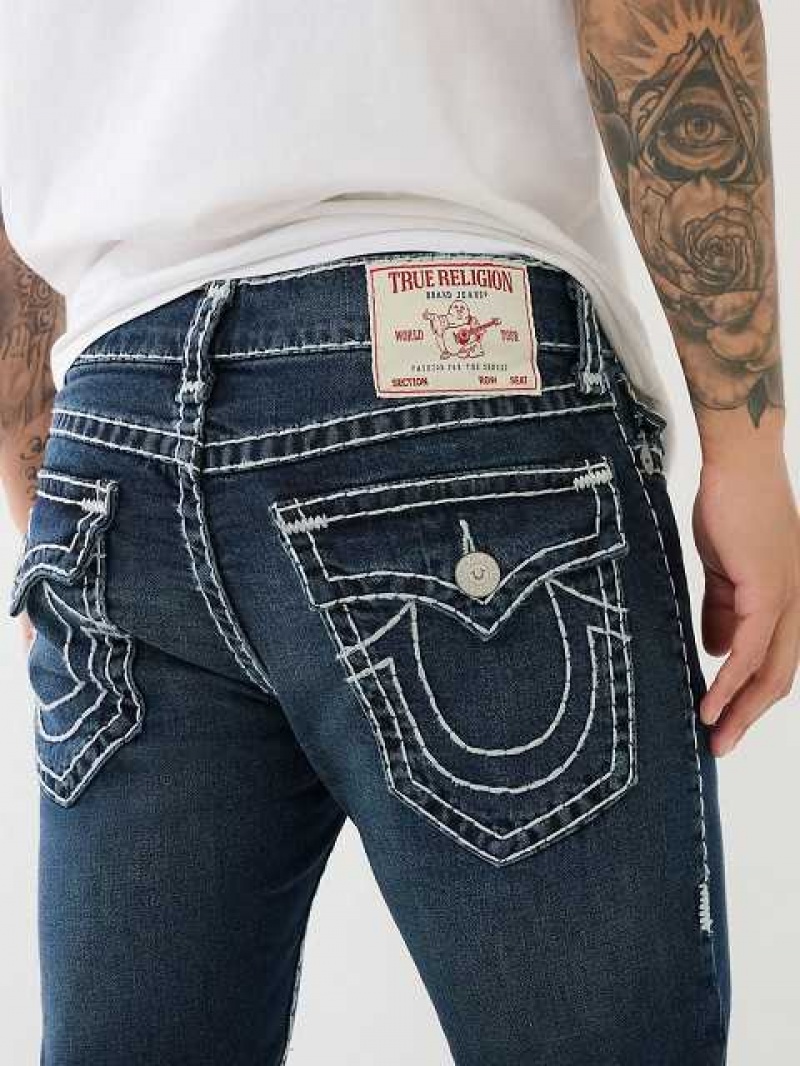 True Religion Rocco Stacked Super T Skinny Jeans Herr Turkos Mörktvätt | FNU568327