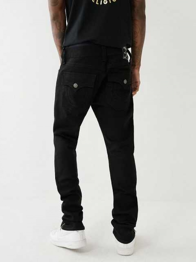 True Religion Rocco Zipped 34” Skinny Jeans Herr Svarta | CLG136759