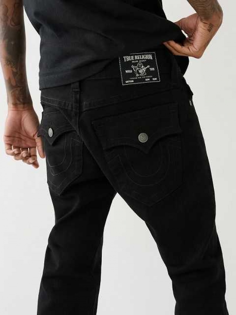 True Religion Rocco Zipped 34” Skinny Jeans Herr Svarta | CLG136759