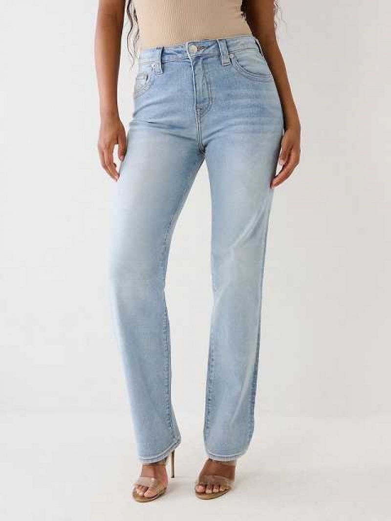 True Religion Sarah High Rise Straight Jeans Dam Ljustvätt | MSW753082