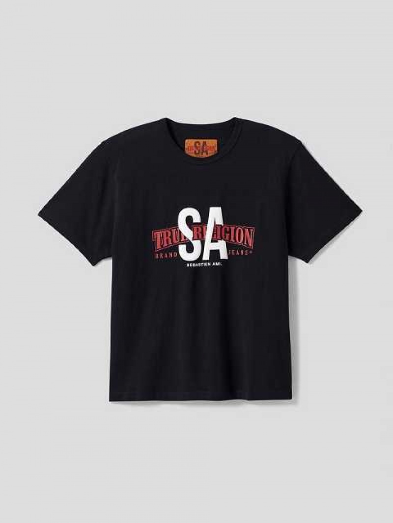 True Religion Sebastien Ami X Collaboration T-shirt Herr Svarta | VWB835726