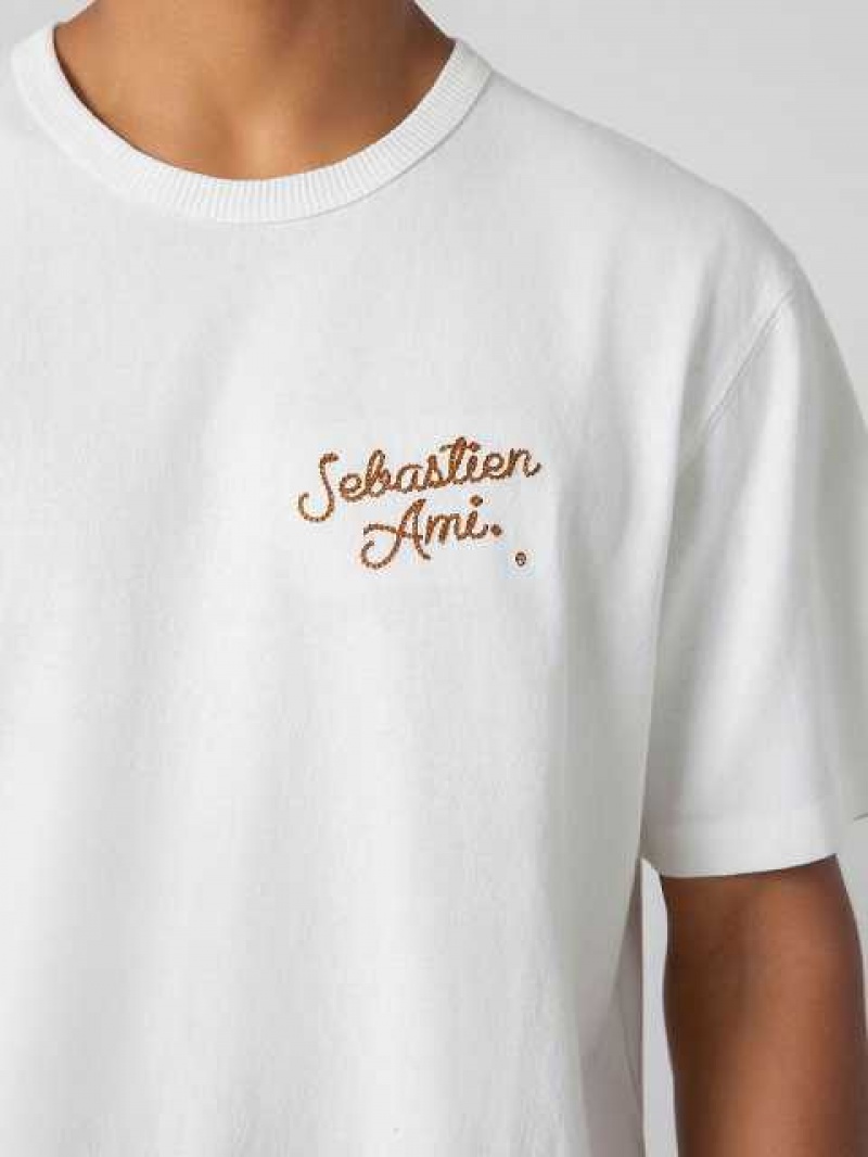 True Religion Sebastien Ami X True Grit T-shirt Herr Vita | LYV625970