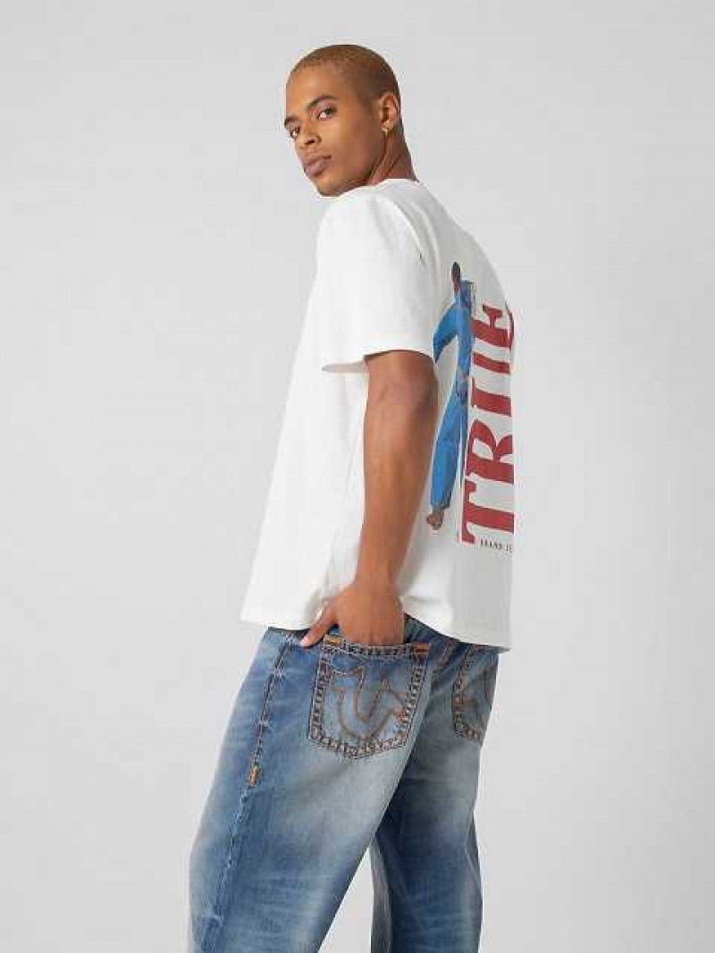 True Religion Sebastien Ami X True Grit T-shirt Herr Vita | LYV625970