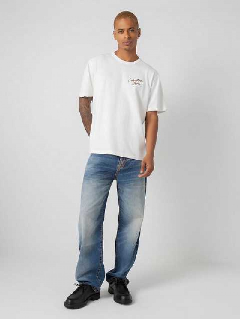 True Religion Sebastien Ami X True Grit T-shirt Herr Vita | LYV625970