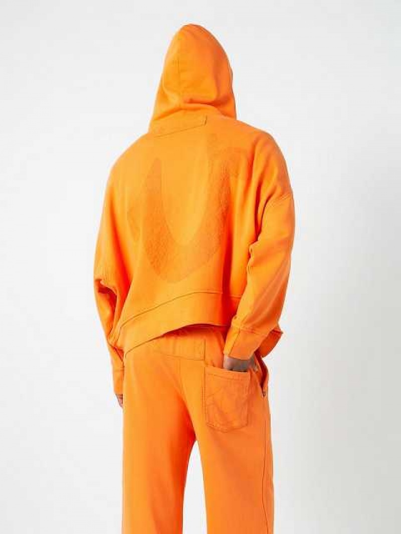 True Religion Sebastien Ami X True Religion Logo Hoodie Herr Orange | KZD809376