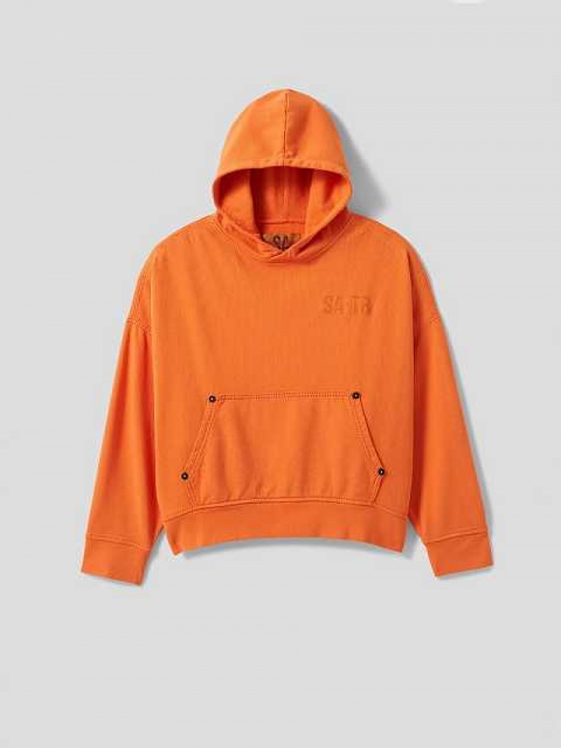 True Religion Sebastien Ami X True Religion Logo Hoodie Herr Orange | KZD809376