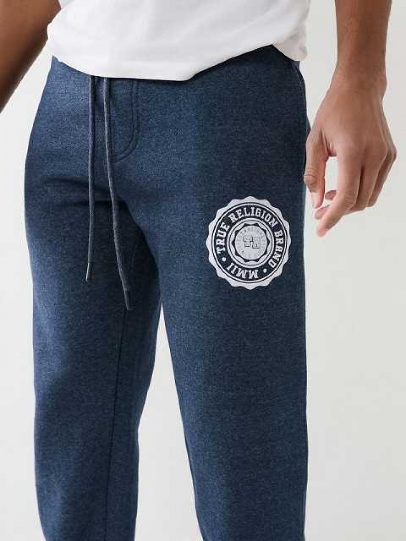 True Religion Stamp True Religion Drawstring Joggingbyxor Herr Marinblå Grå | LDM106752