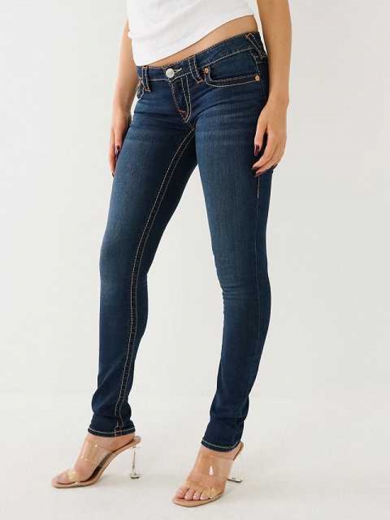 True Religion Stella Big T Low Rise Skinny Jeans Dam Blå | CAI294361