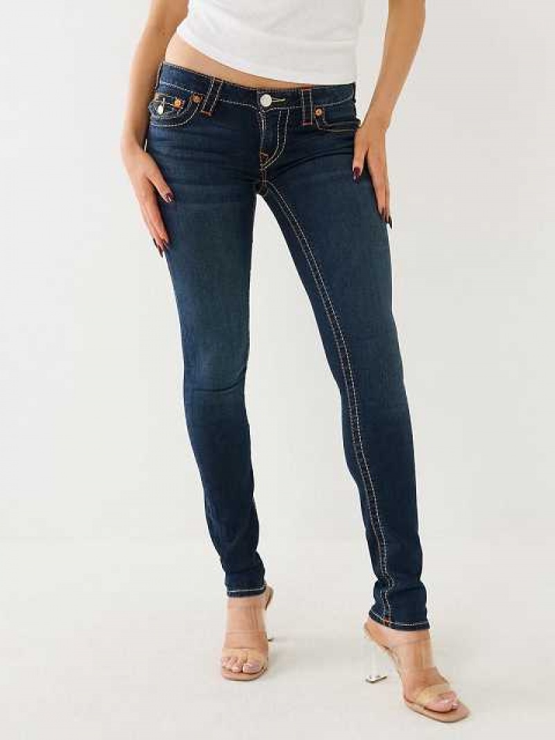 True Religion Stella Big T Low Rise Skinny Jeans Dam Blå | CAI294361