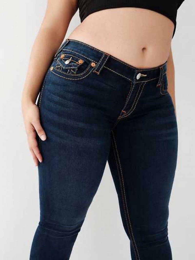 True Religion Stella Big T Low Rise Skinny Jeans Dam Blå | CAI294361