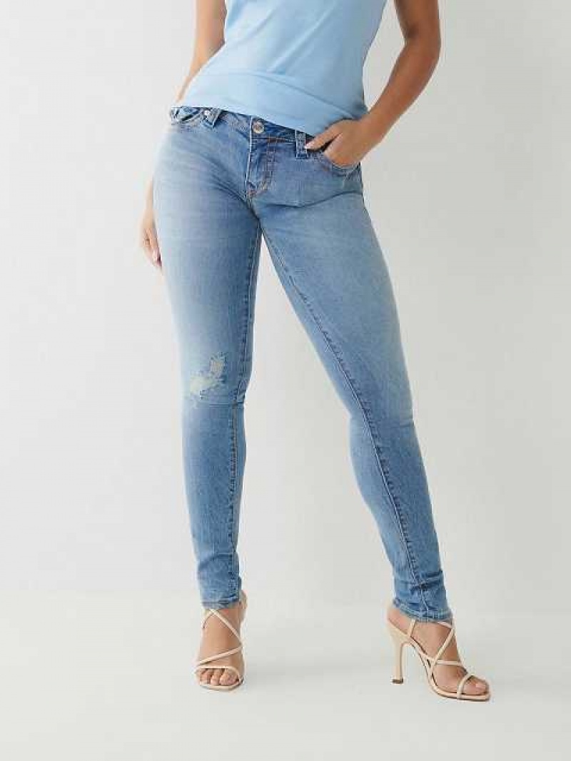 True Religion Stella Low Rise Big T Skinny Jeans Dam Tvätt | DIW365179