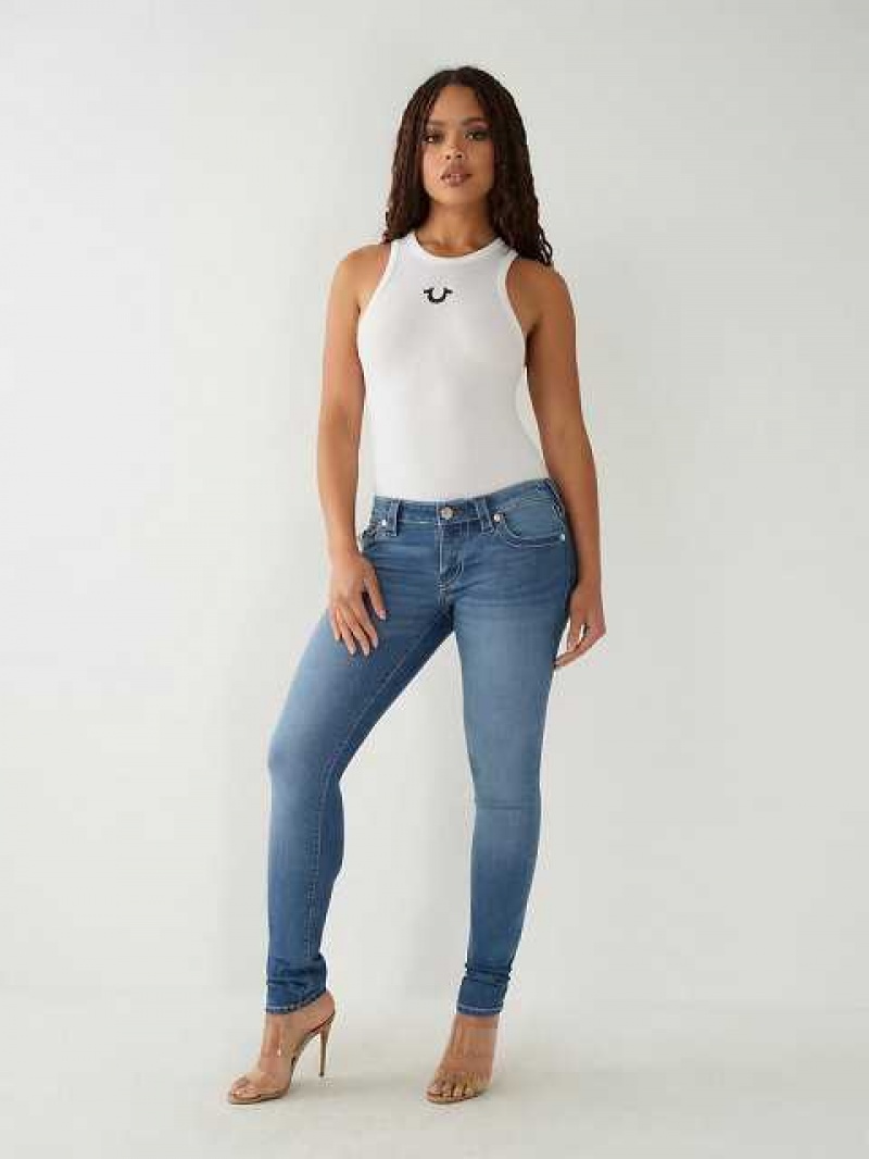 True Religion Stella Low Rise Skinny Jeans Dam Tvätt | KFE012968