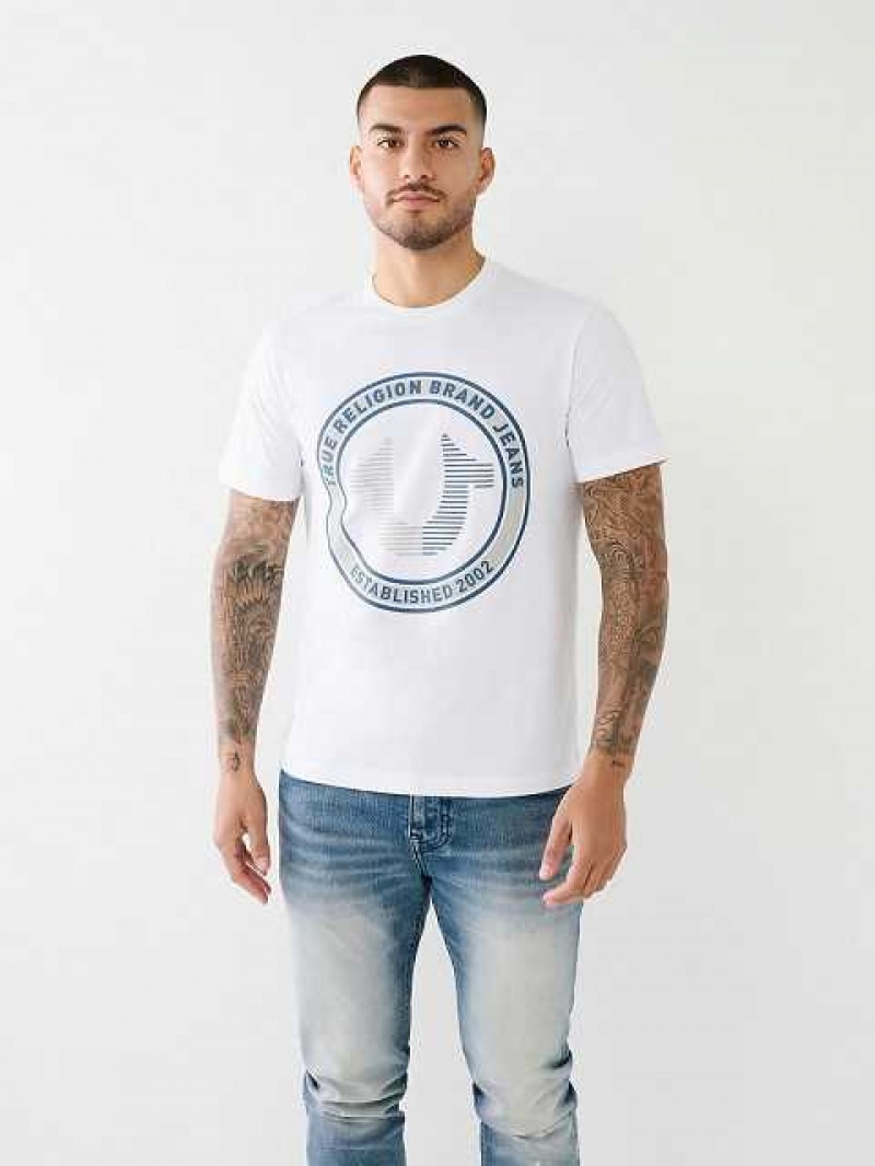 True Religion Strike Horseshoe Logo T-shirt Herr Vita | XLS642390