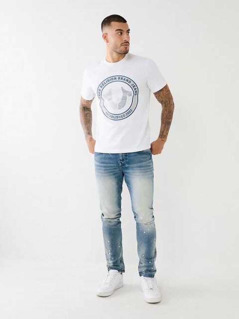 True Religion Strike Horseshoe Logo T-shirt Herr Vita | XLS642390